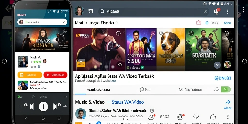 Tampilan antarmuka IDN668 untuk video status yang menarik.