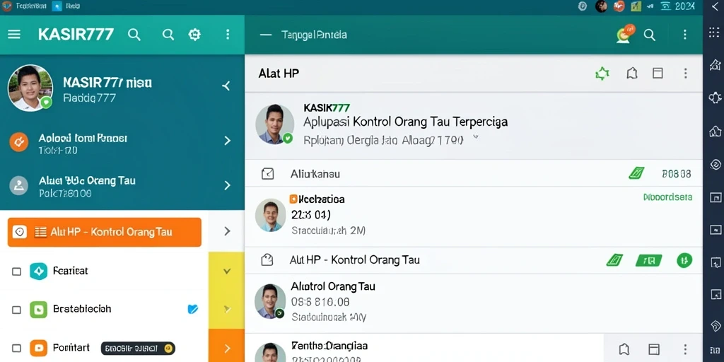 Antarmuka KASIR777 yang bersih dan fungsional untuk kontrol orang tua.