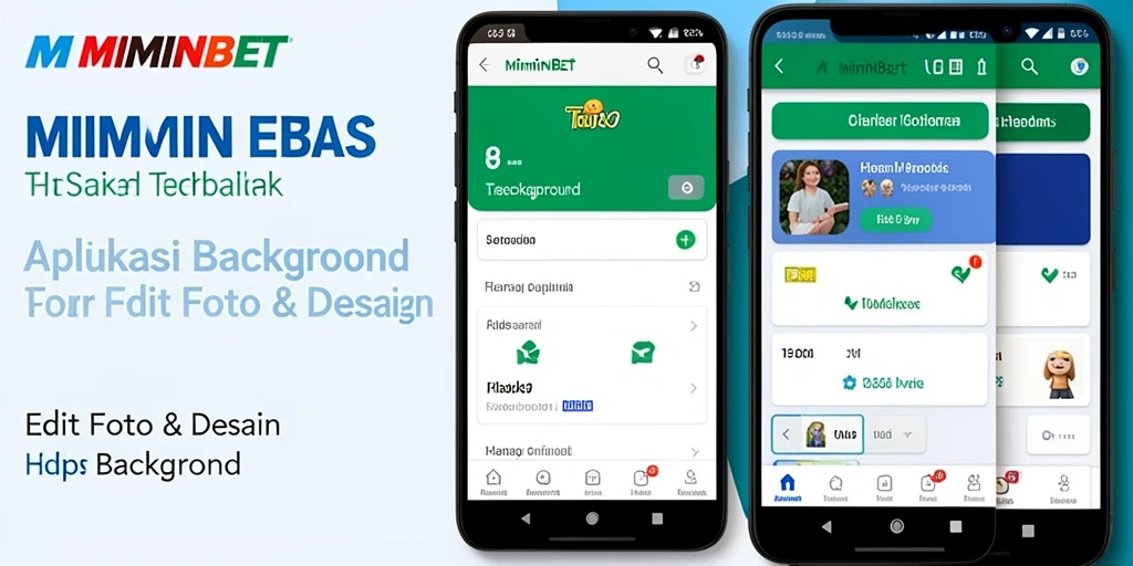 Antarmuka MIMINBET dengan fitur hapus latar belakang yang sederhana.