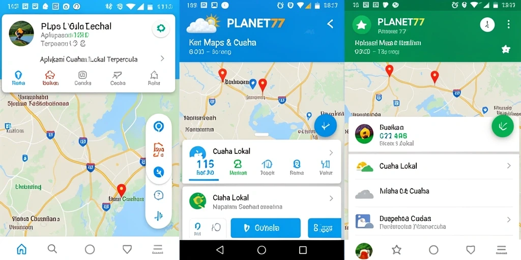 Tampilan antarmuka PLANET77 yang informatif dan intuitif.