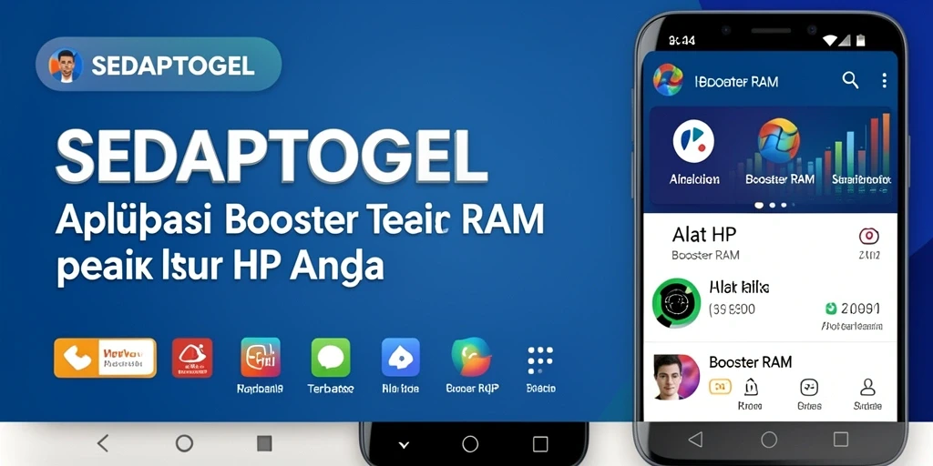 Tampilan antarmuka SEDAPTOGEL dengan fitur Booster RAM.