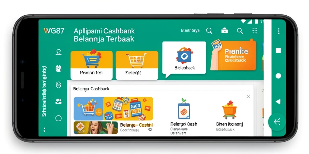 Antarmuka pengguna <strong>WG87</strong> yang menarik dan mudah digunakan untuk akses cashback.